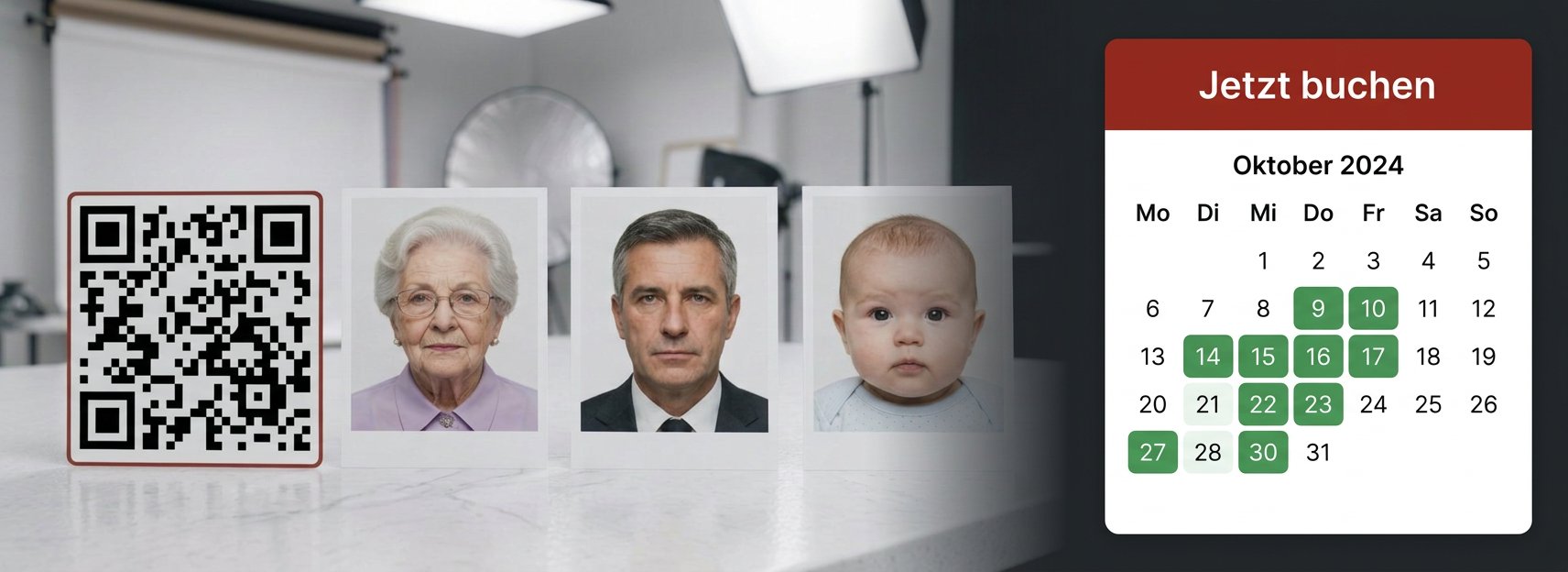 Passbilder für Erwachsene und Babys